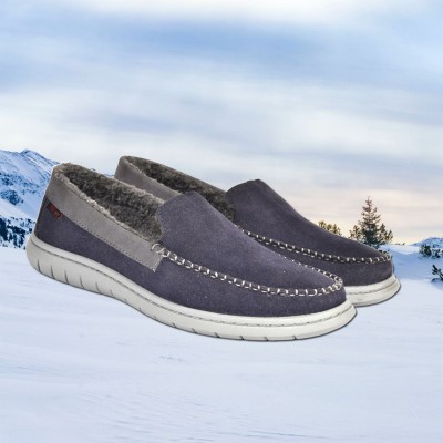 TSF CASUAL with winter fur SHOES FOR MEN'S (BLUE) 